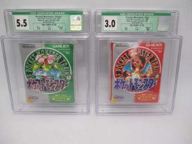 CGC鑑定 任天堂 ゲームボーイ ソフト ポケットモンスター 緑 赤