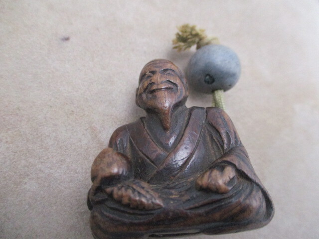 レトロ アンティーク 骨董品 根付 翁 木製