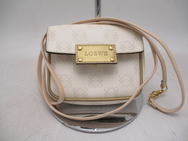 ロエベ アナグラム ショルダーバッグ ポシェット ゴールド金具